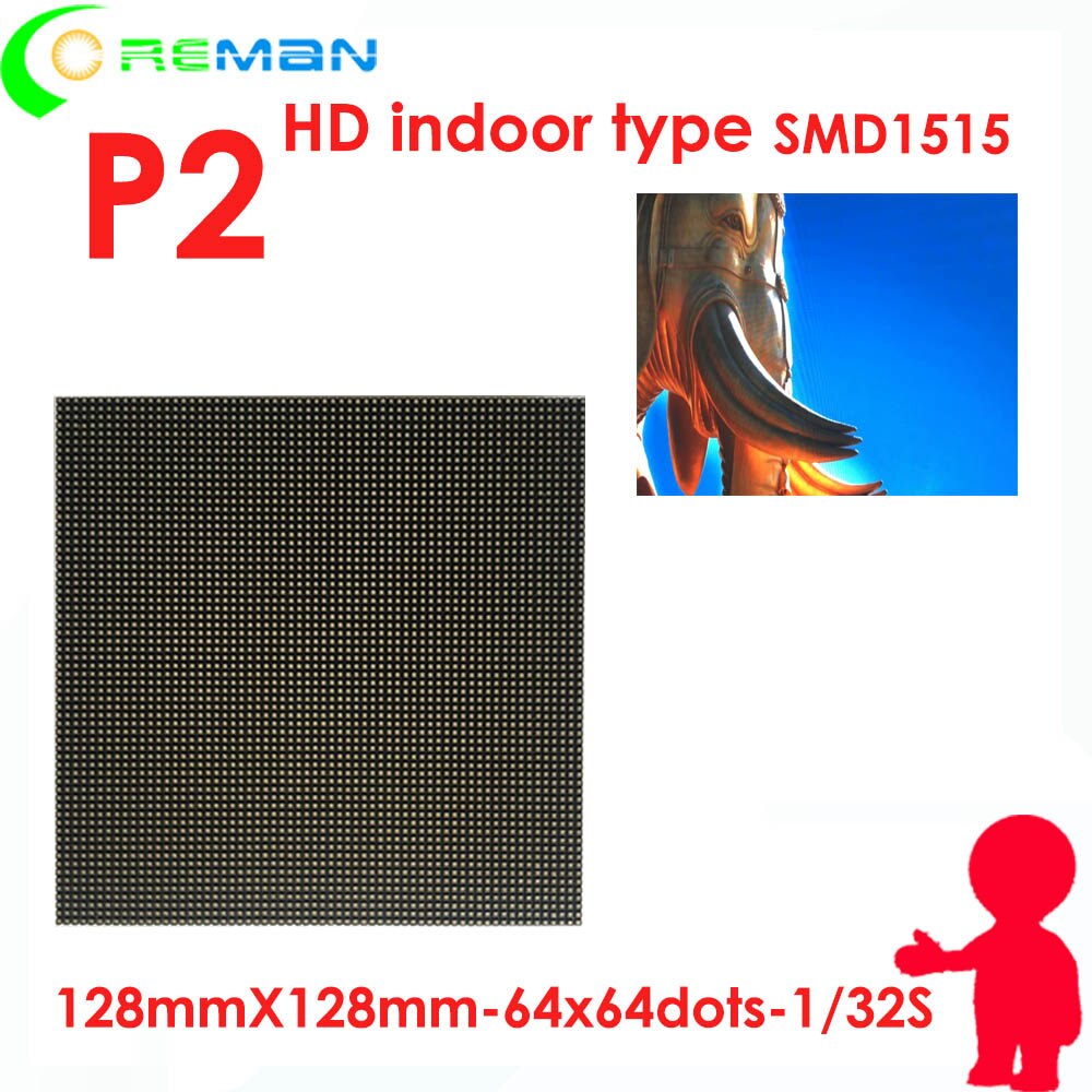 HD ǳ p2 LED Ʈ, 64x64 ȼ, 128x128mm, hub75E ..